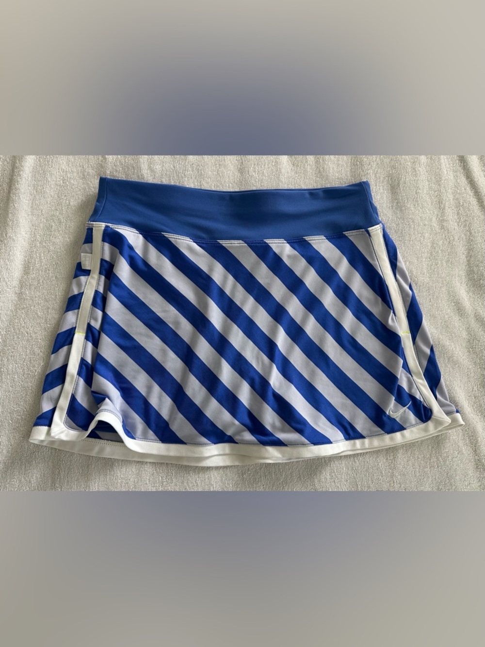 Nike Dri-FIT Blue & White Striped Tennis Skirt Skort Size Small (4-6)
